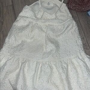 H&M White Textured Dress